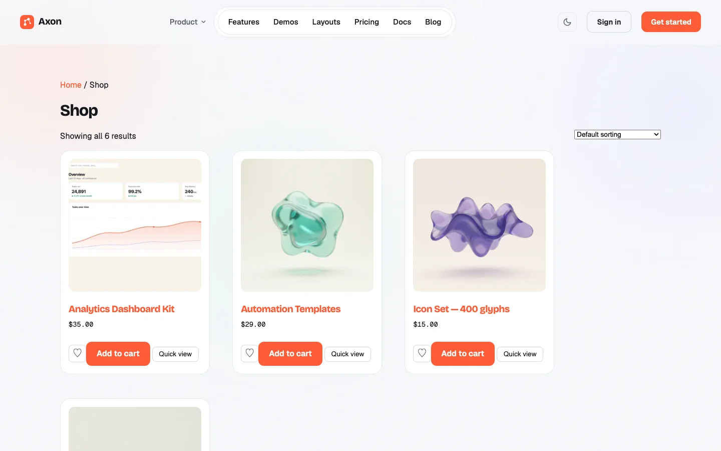 AI Shop demo